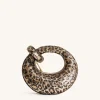 Abacus Metallic Sequin Mini Top Handle Bag - Leopard Print