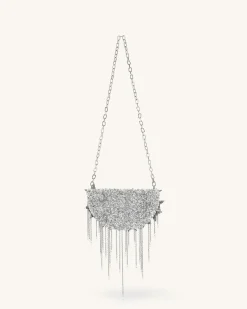 Anika Star-Embellished Chain Bag - Silver