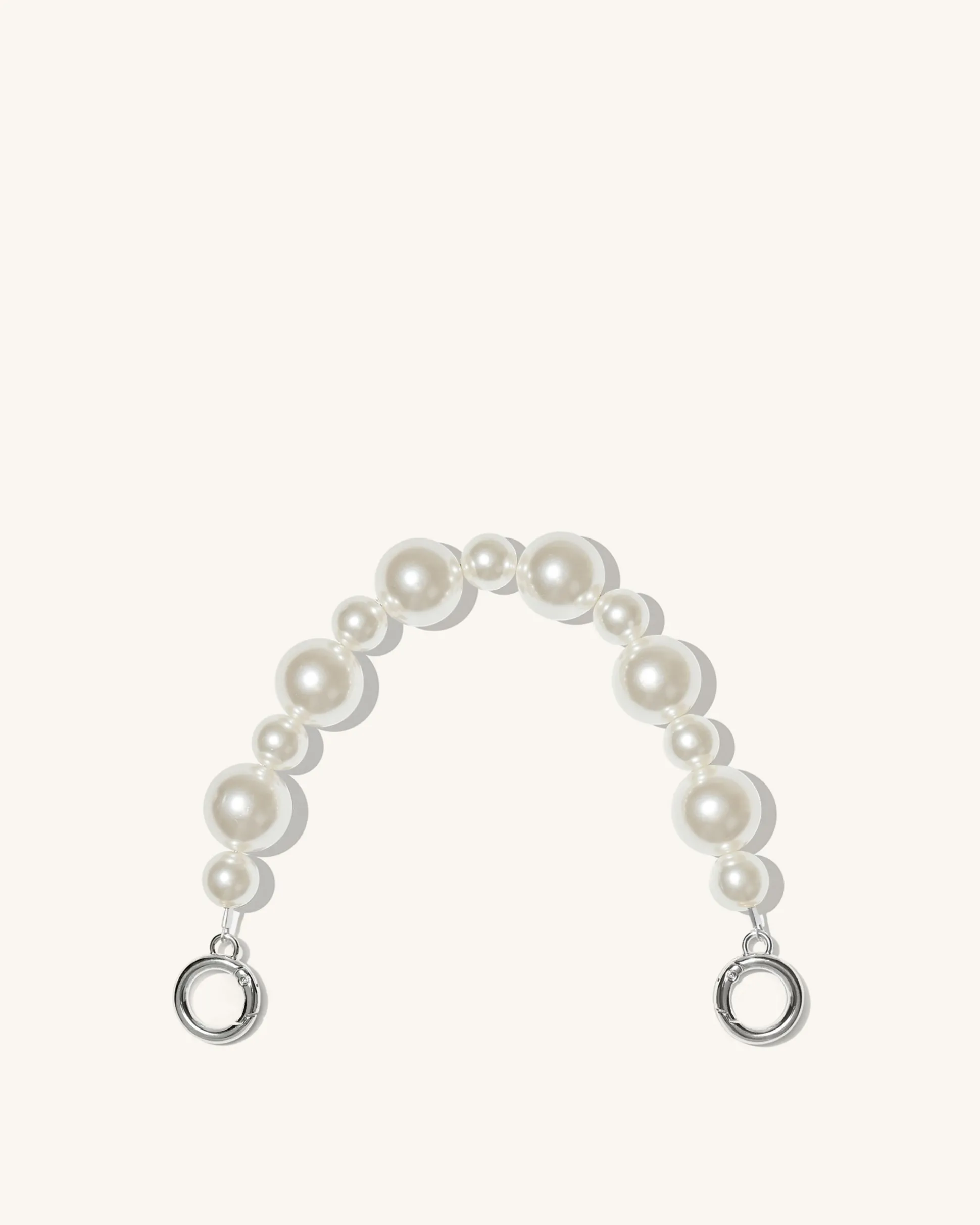 Anna Faux Pearl Chain - Silver