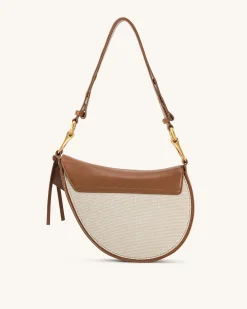 Ashlie Crossbody Bag - Brown Canvas