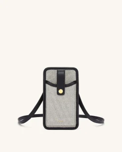 Aylin Canvas Phone Bag - Black