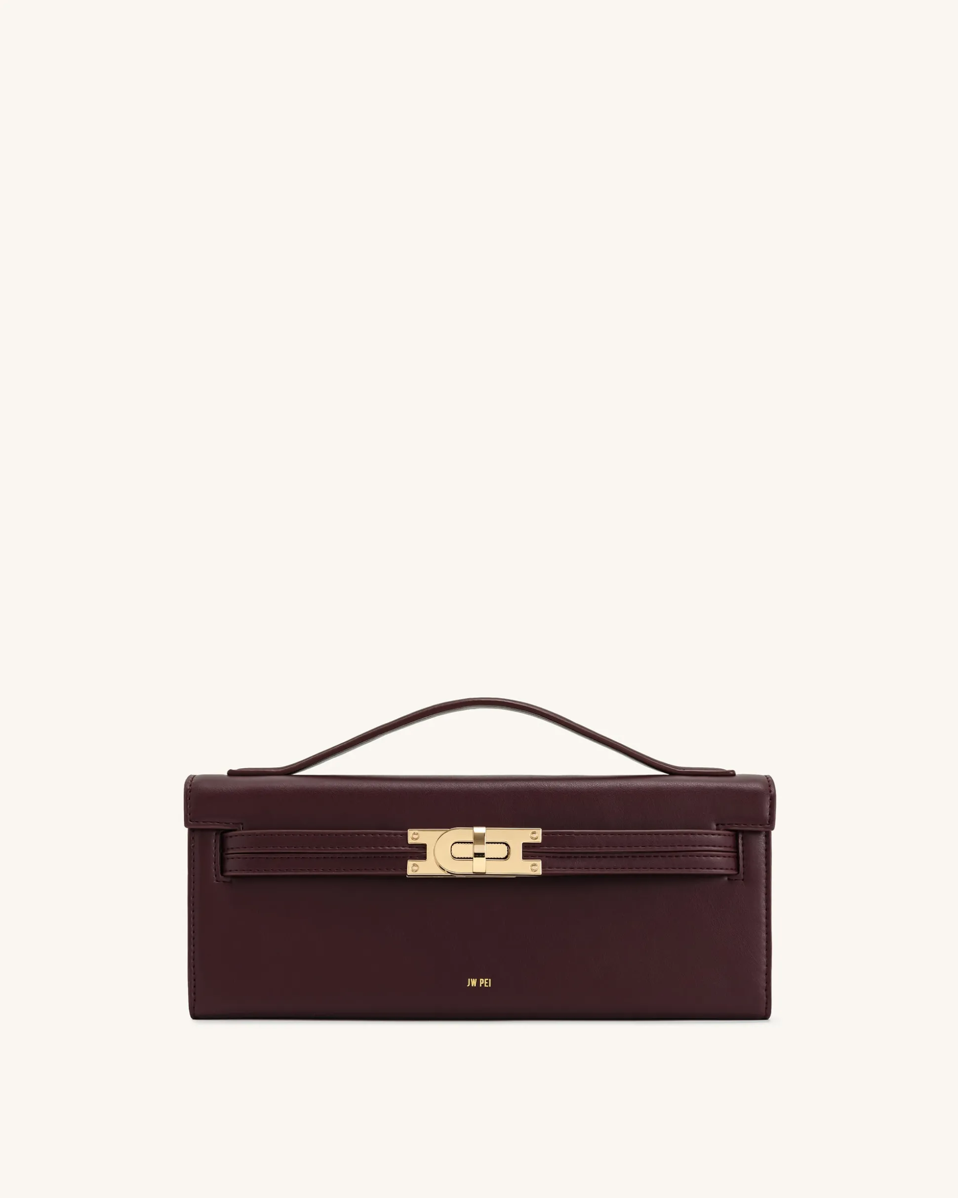 Bria Structured Top Handle Bag - Deep Burgundy