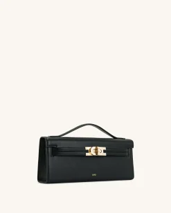 Bria Structured Top Handle Bag - Black