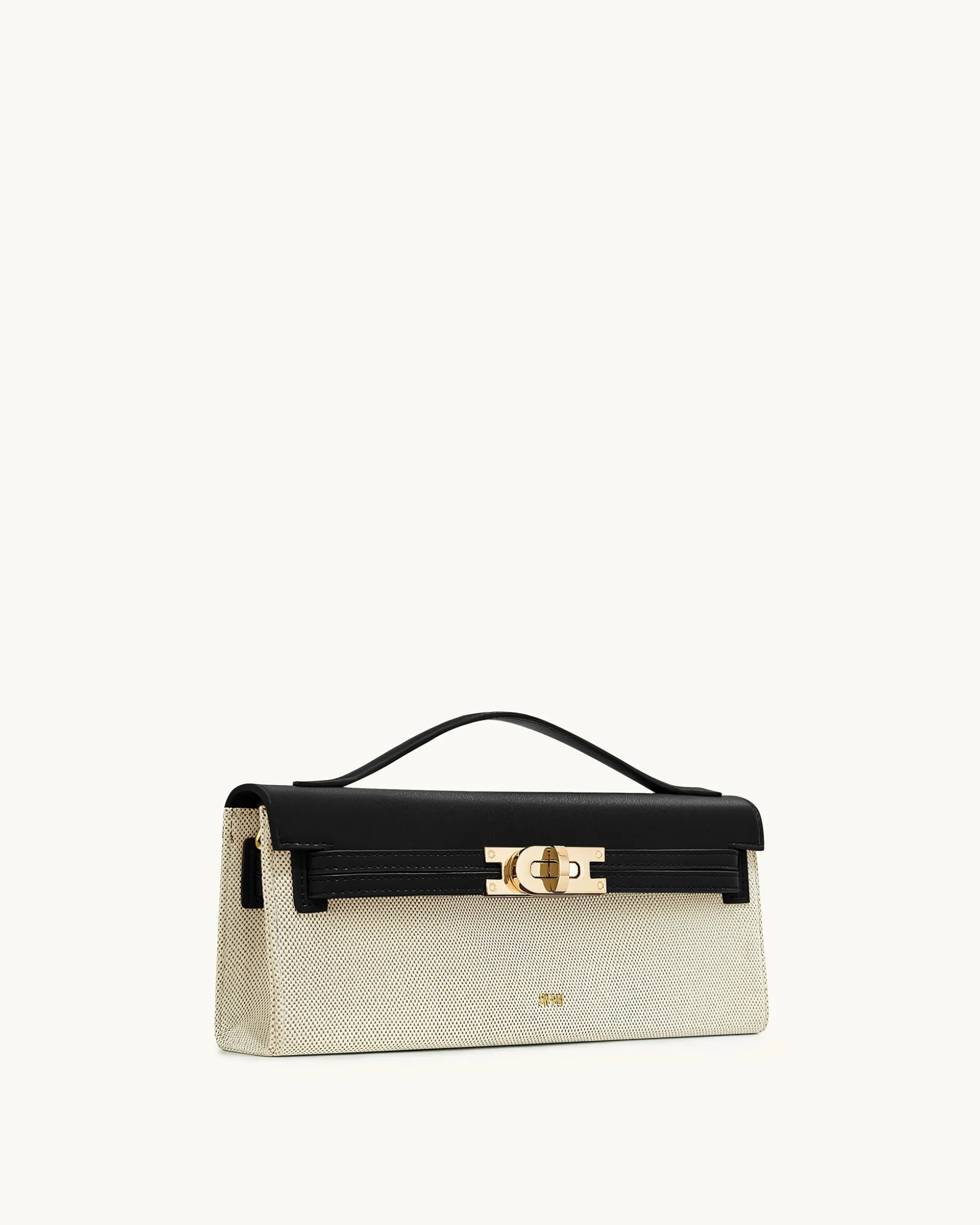 Bria Structured Top Handle Bag - Black Canvas