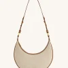 Carly Canvas Saddle Bag - Beige