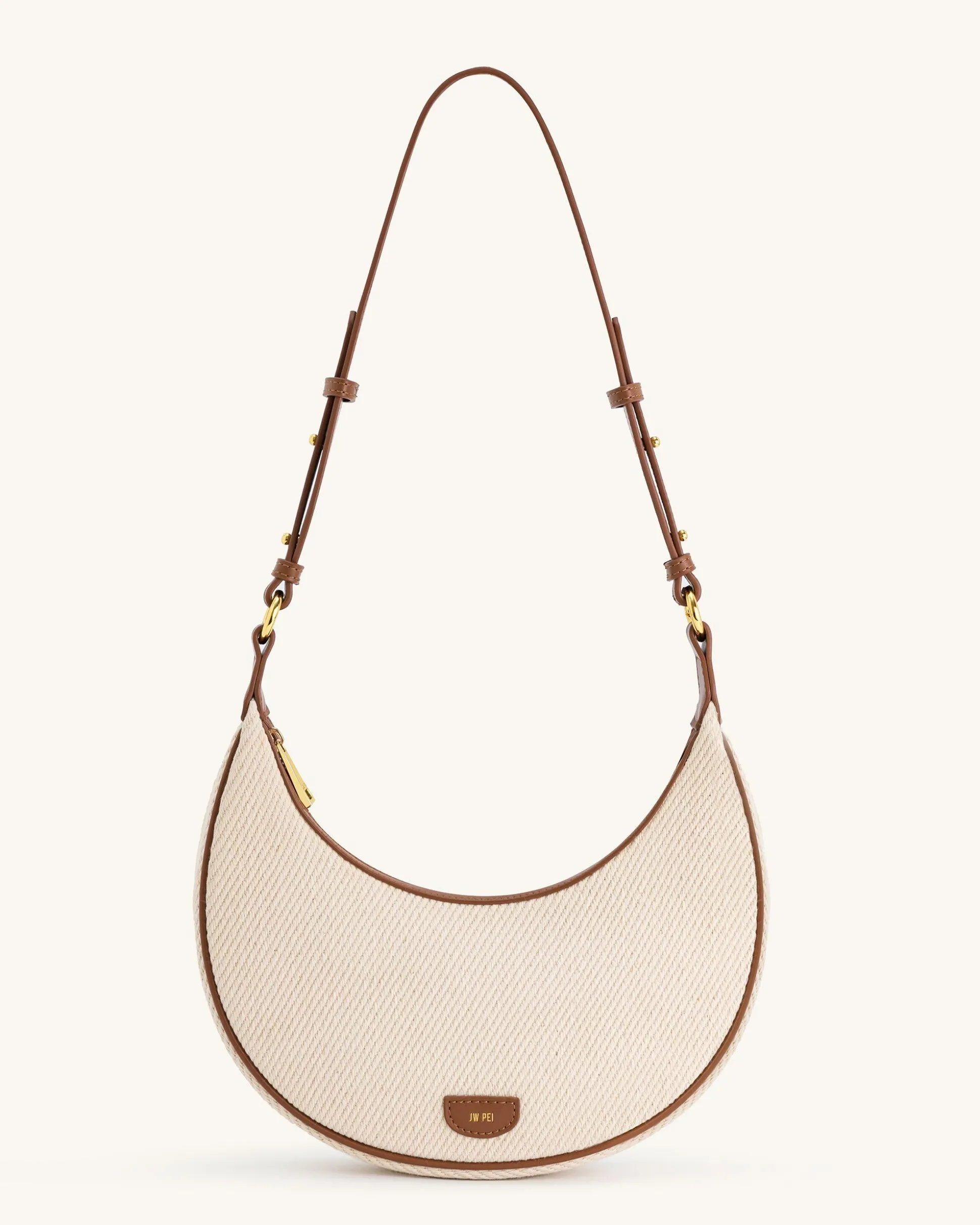 Carly Medium Shoulder Bag - Brown Canvas