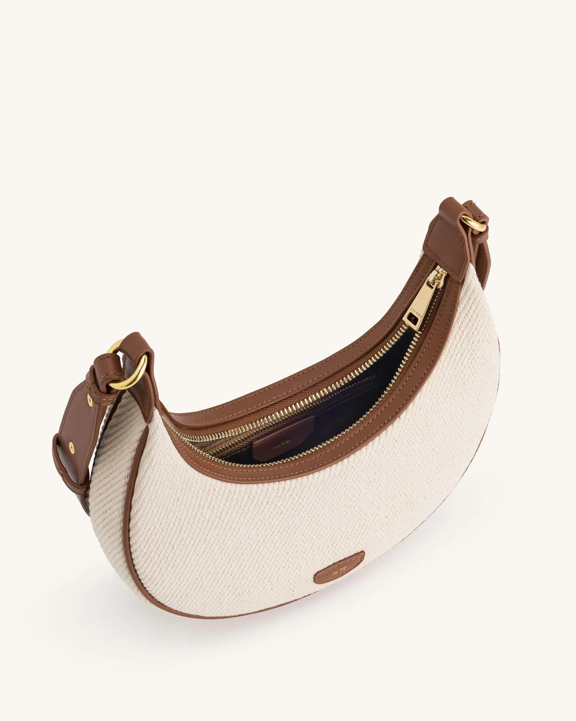 Carly Medium Shoulder Bag - Brown Canvas