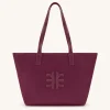 Cathy Nylon Tote Bag - Bordeaux red