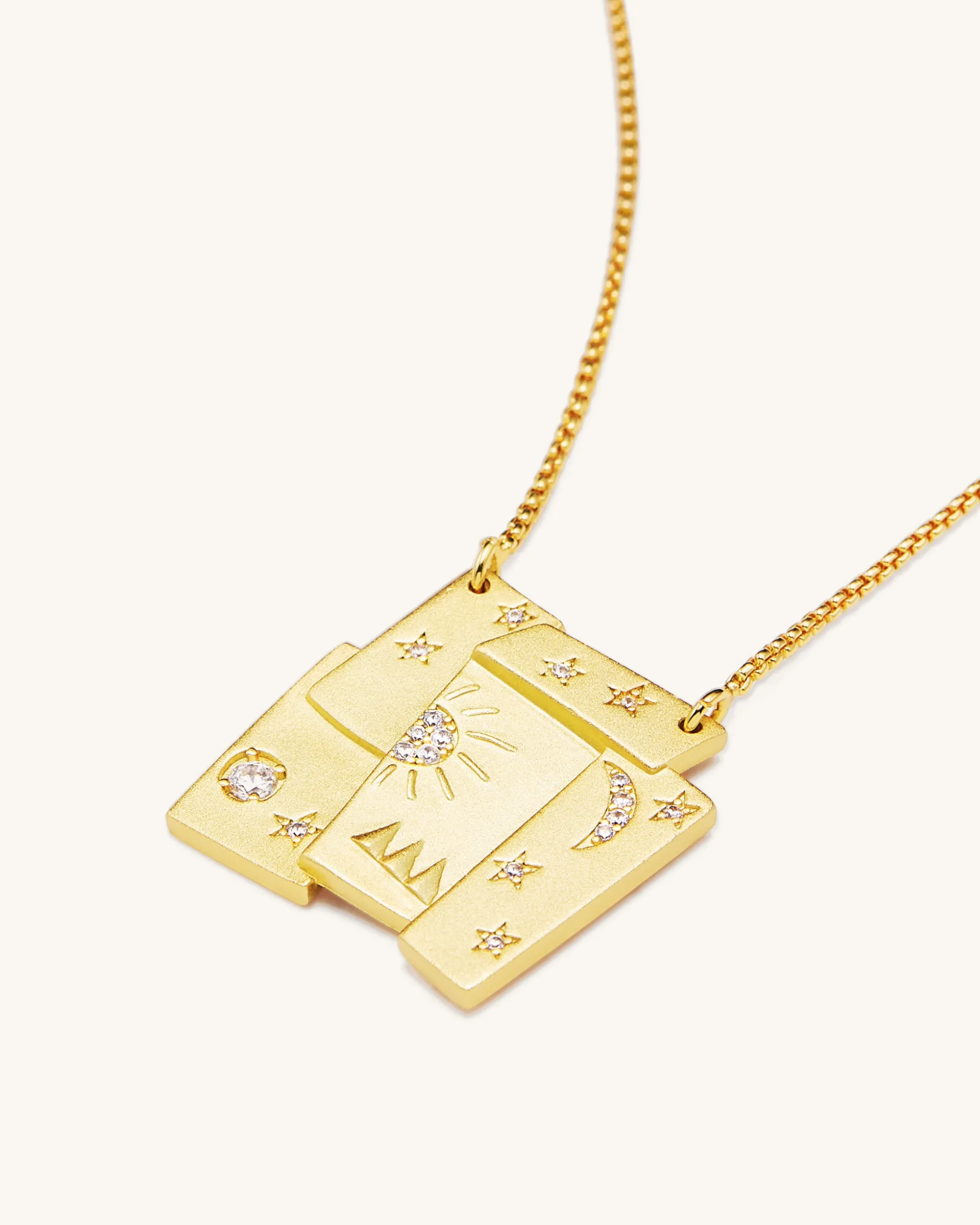 Cosmos Combination Necklace - 18ct Gold Plated & White Zircon