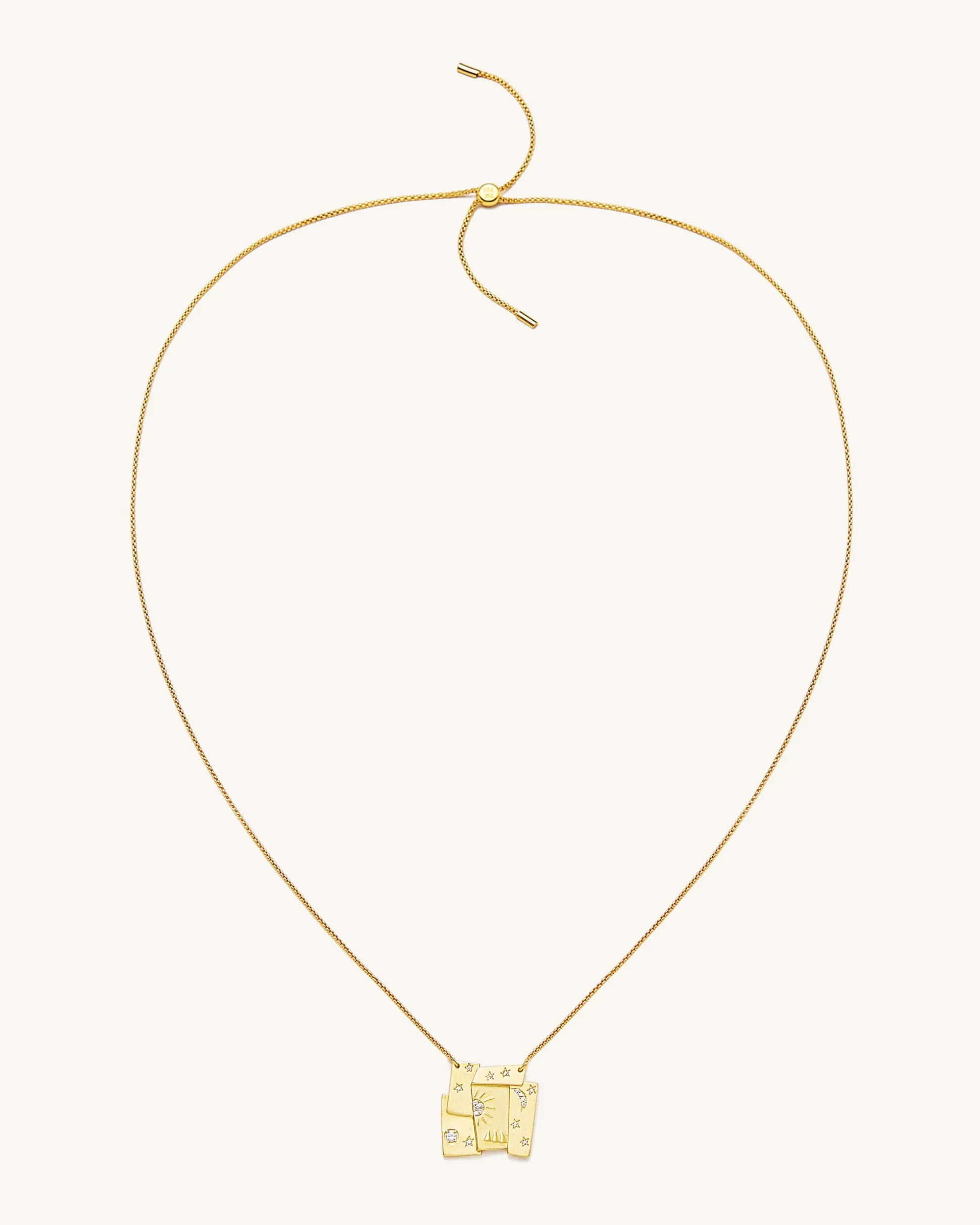 Cosmos Combination Necklace - 18ct Gold Plated & White Zircon