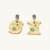 Cosmos Earrings - 18ct Gold Plated & Multicolor Zircon