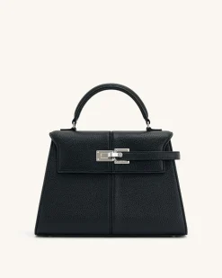 Elise Large Top Handle Bag - Black