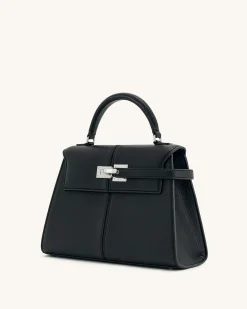 Elise Large Top Handle Bag - Black
