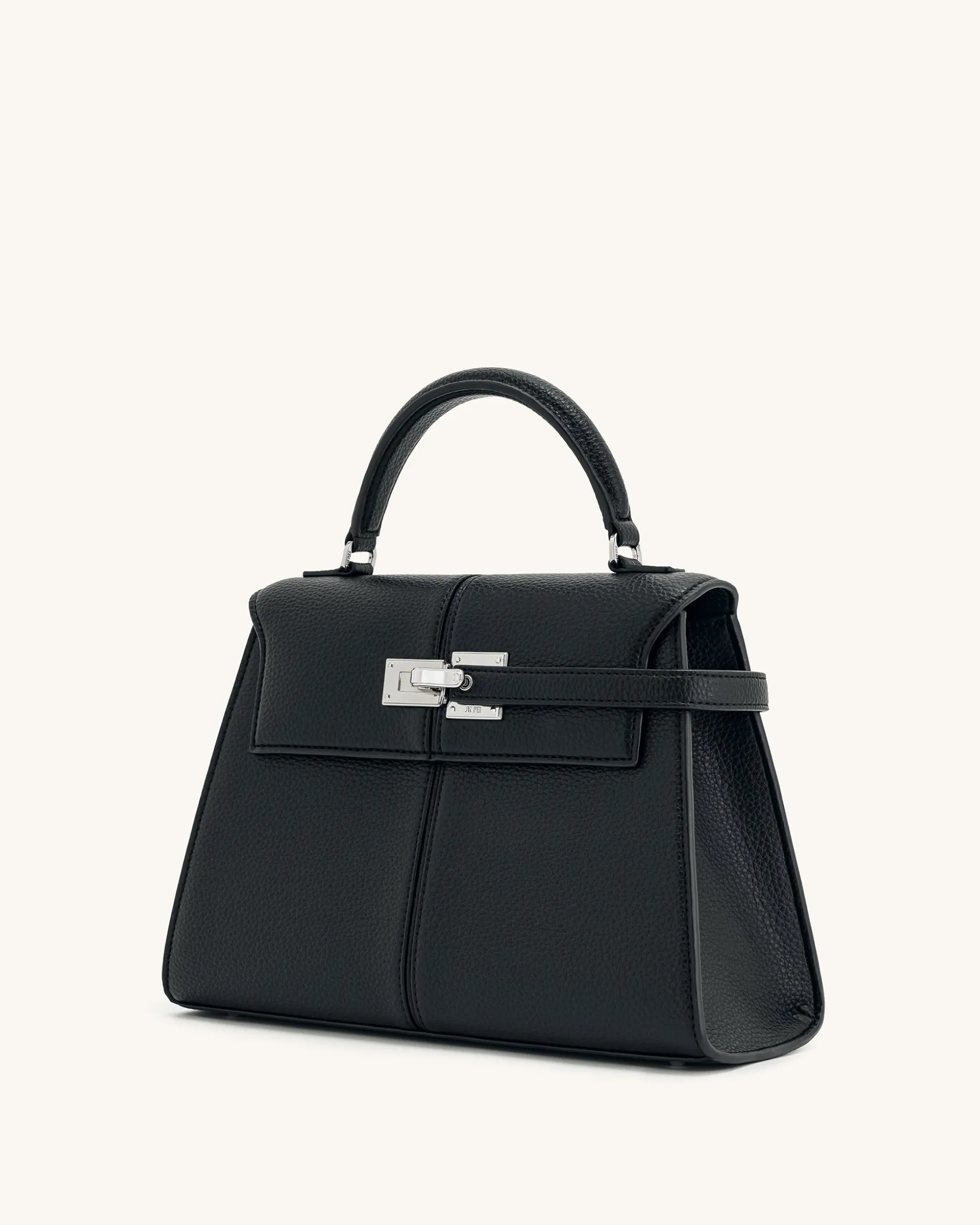 Elise Large Top Handle Bag - Black