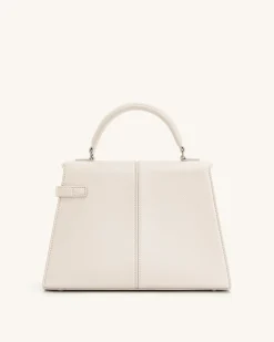 Elise Large Top Handle Bag - White