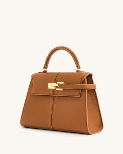 Elise Large Top Handle Bag - Brown