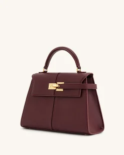 Elise Large Top Handle Bag - Claret