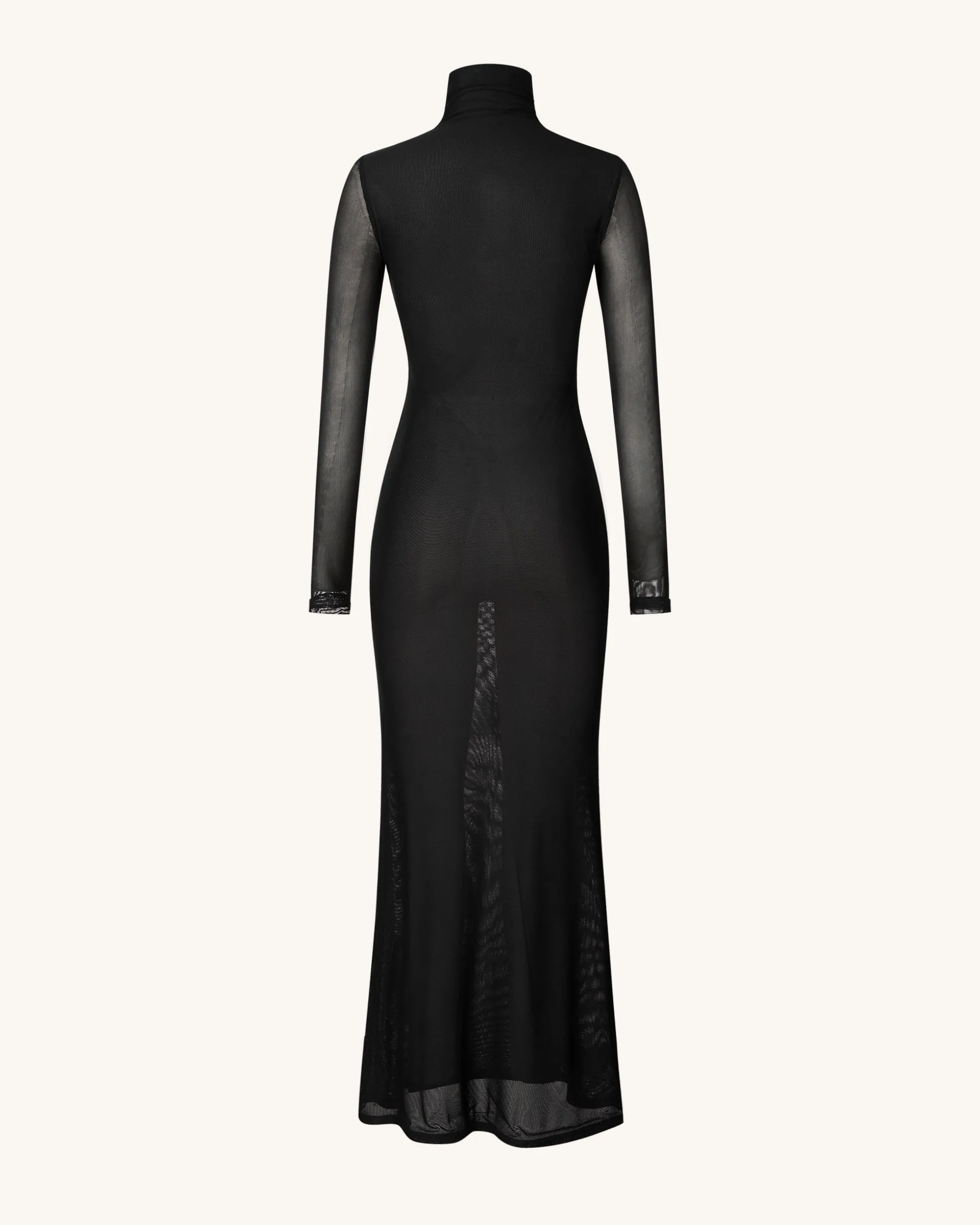 Eva Body Print Mesh Dress - Black and White