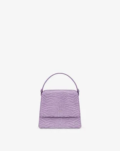 Fae Mini Top Handle Bag - Purple Lizard