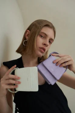 Fae Mini Top Handle Bag - Purple Lizard