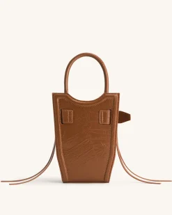 FEI Crushed Straps Phone Bag - Brown