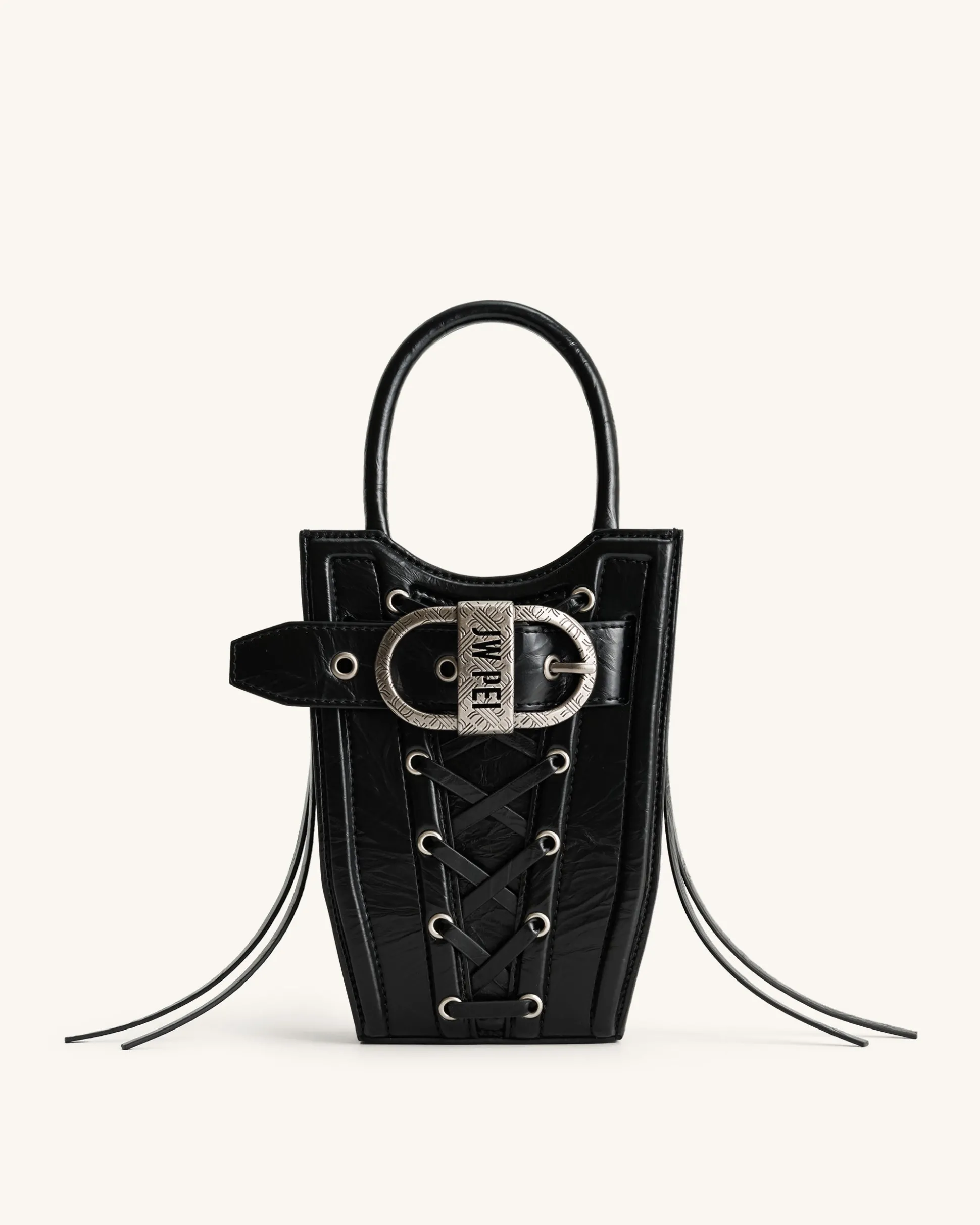 FEI Crushed Straps Phone Bag - Black