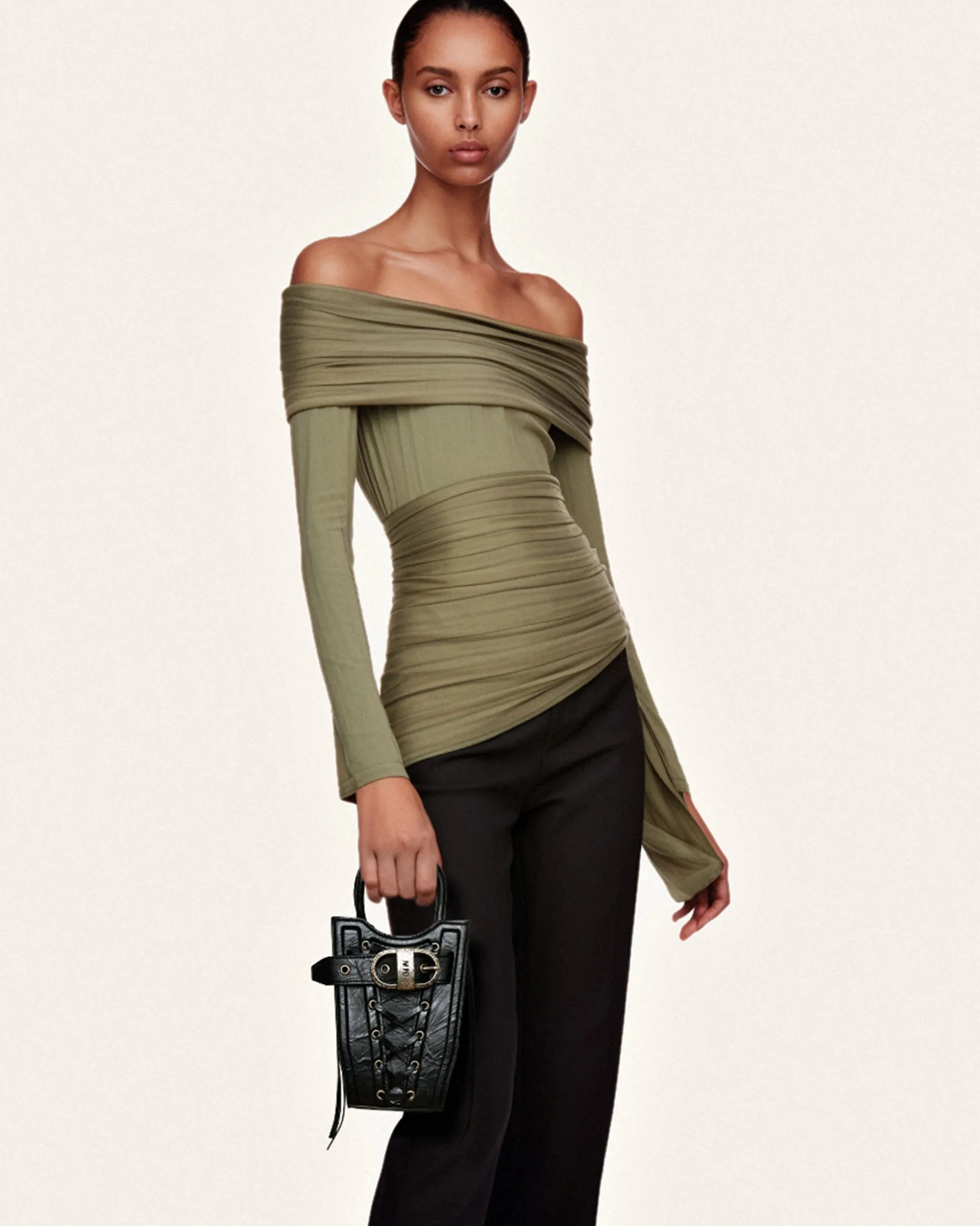 FEI Crushed Straps Phone Bag - Black