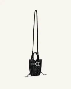 FEI Crushed Straps Phone Bag - Black