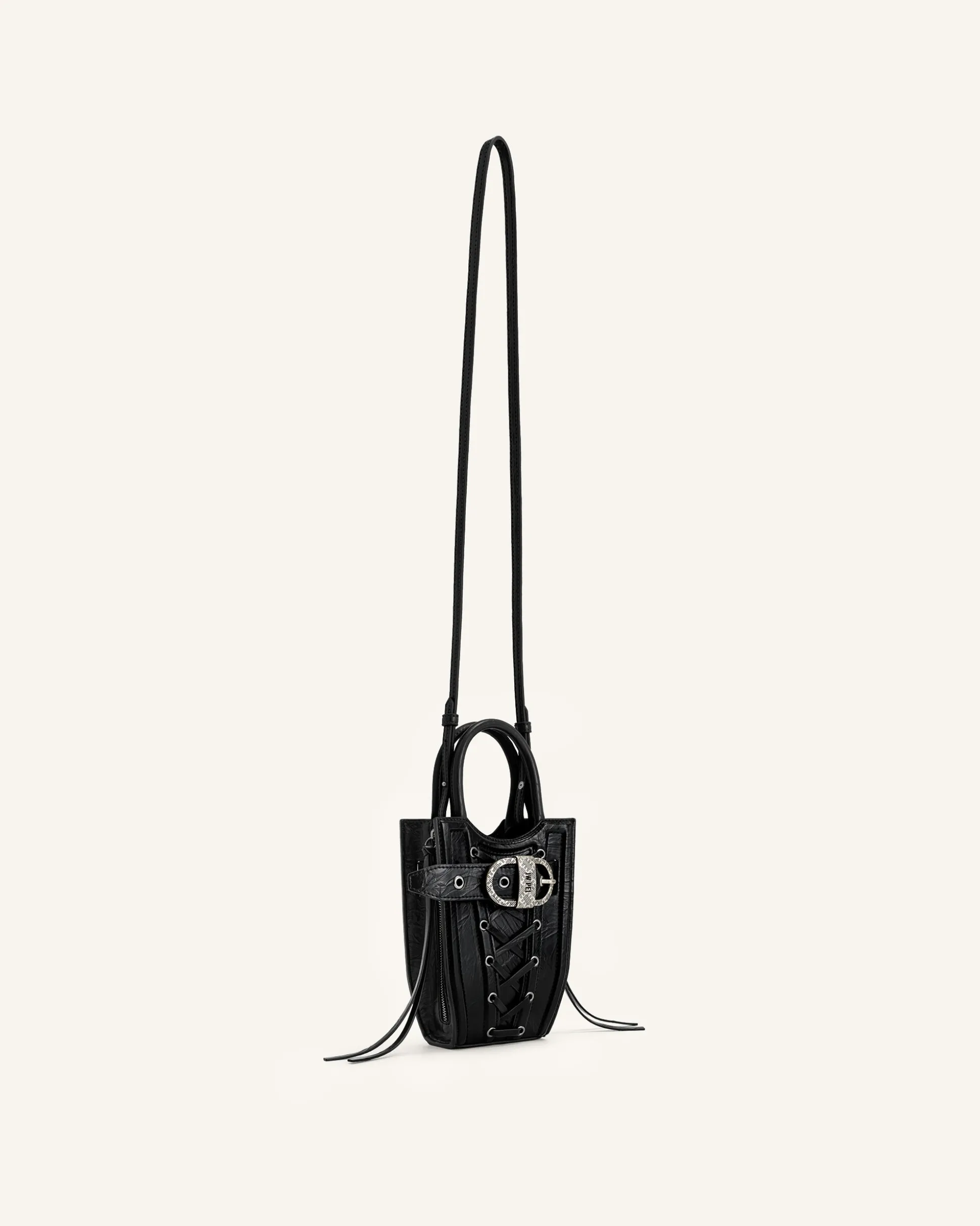 FEI Crushed Straps Phone Bag - Black