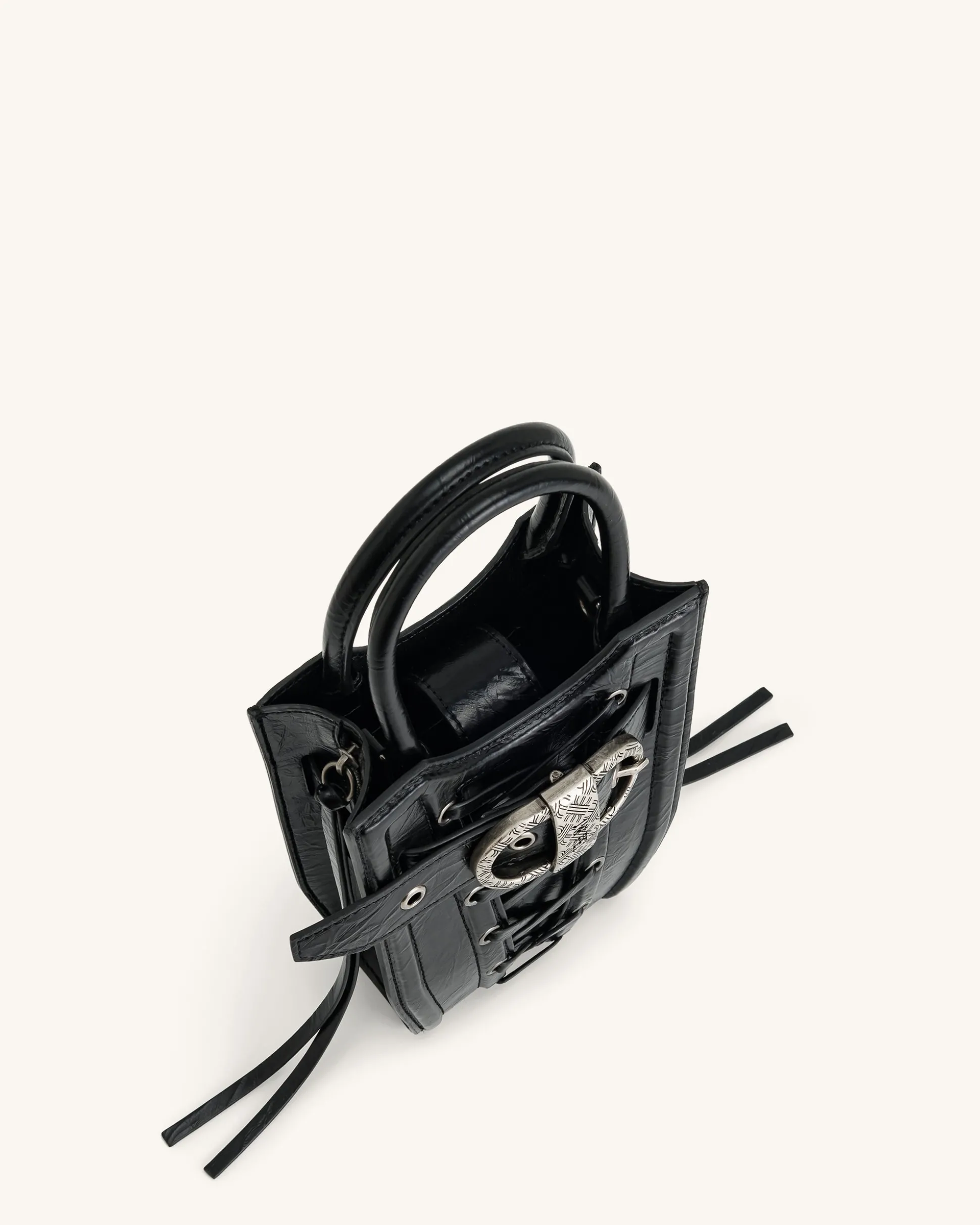 FEI Crushed Straps Phone Bag - Black