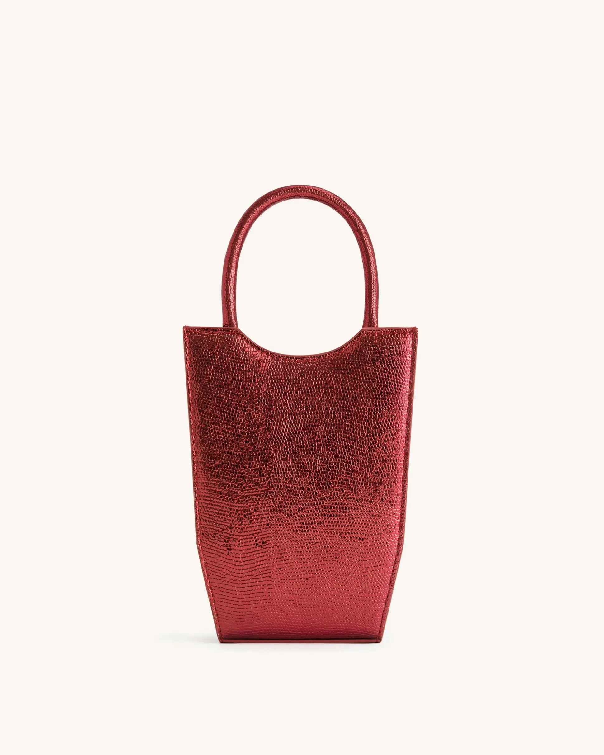 FEI Metallic Phone Bag - Red Ochre Lizard