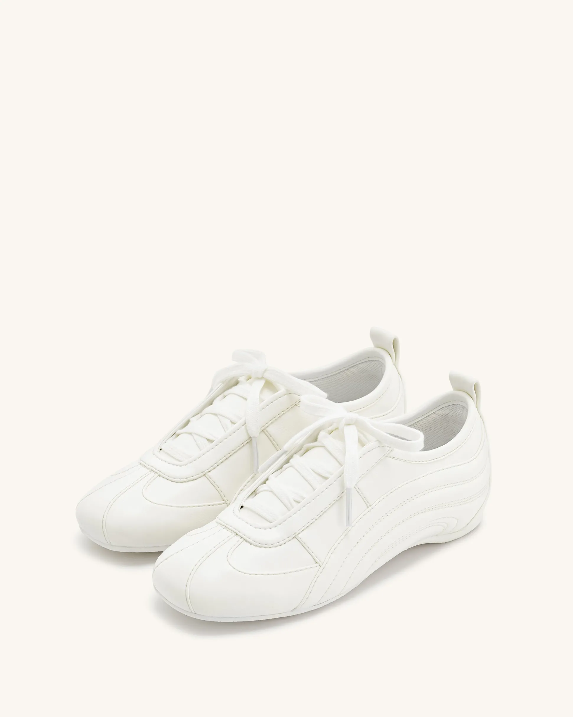 Ferne Streamlined Lustrous Sneakers - White
