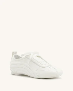 Ferne Streamlined Lustrous Sneakers - White