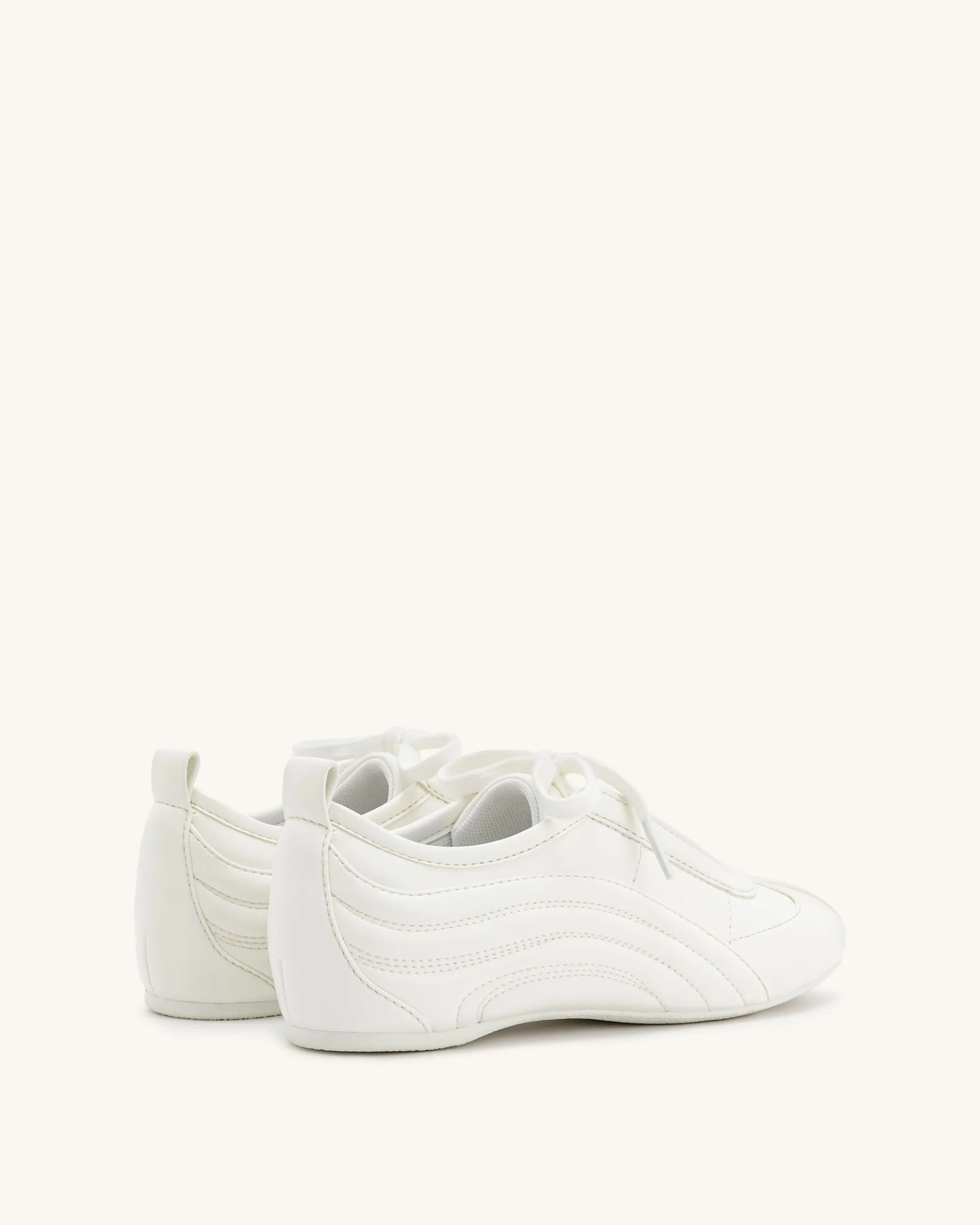 Ferne Streamlined Lustrous Sneakers - White
