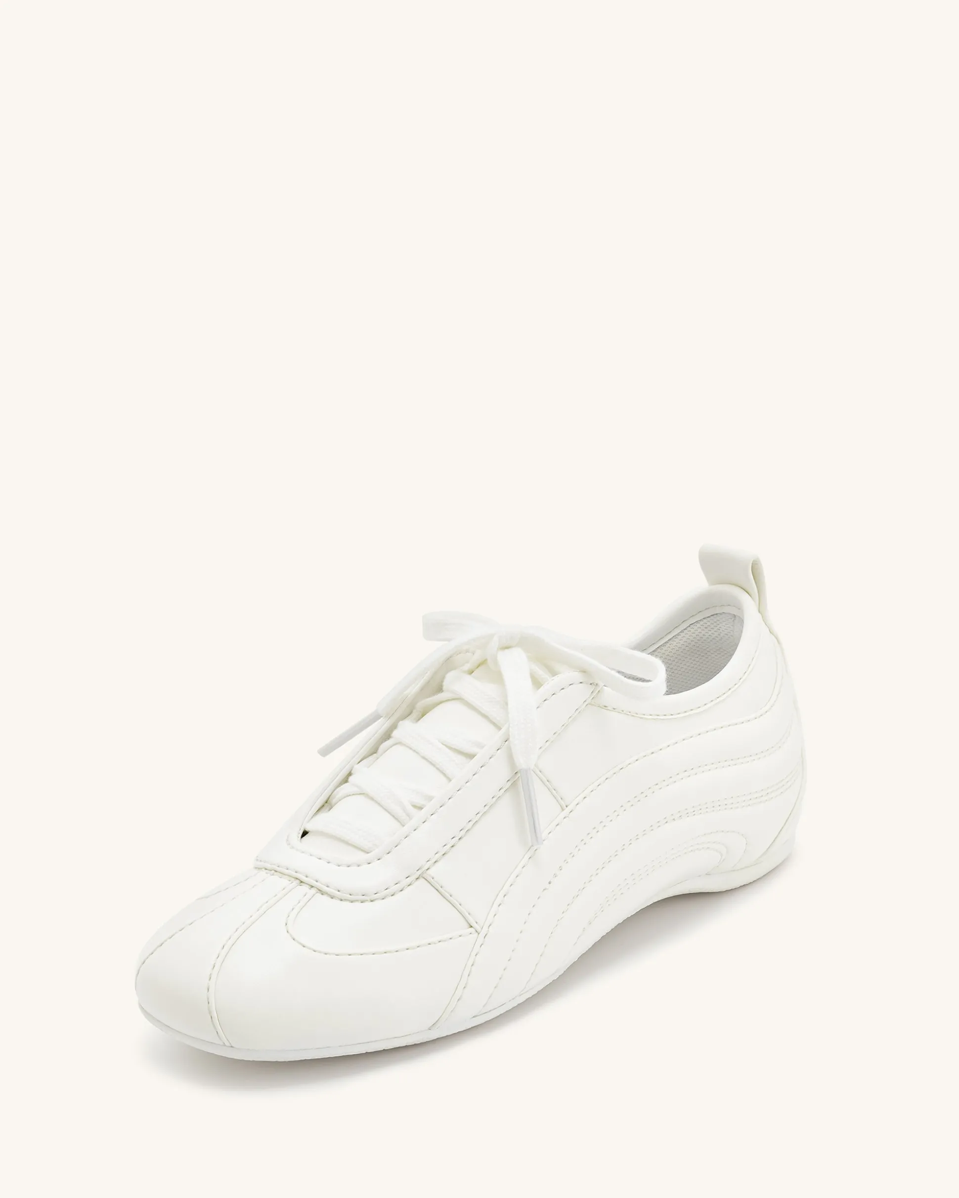 Ferne Streamlined Lustrous Sneakers - White