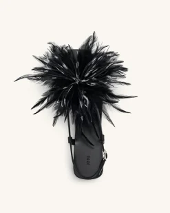 Fluffy Flats Sandals - Black