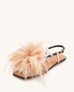 Fluffy Flats Sandals-Brown