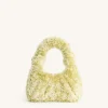 Gabbi Faux Fur Medium Ruched Hobo Handbag - Light Green