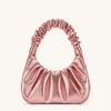 Gabbi Metallic Ruched Hobo Handbag - Pink