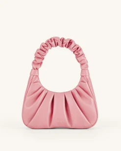 Gabbi Ruched Hobo Handbag - Coral Almond