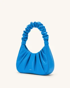 Gabbi Ruched Hobo Handbag - Lake Blue
