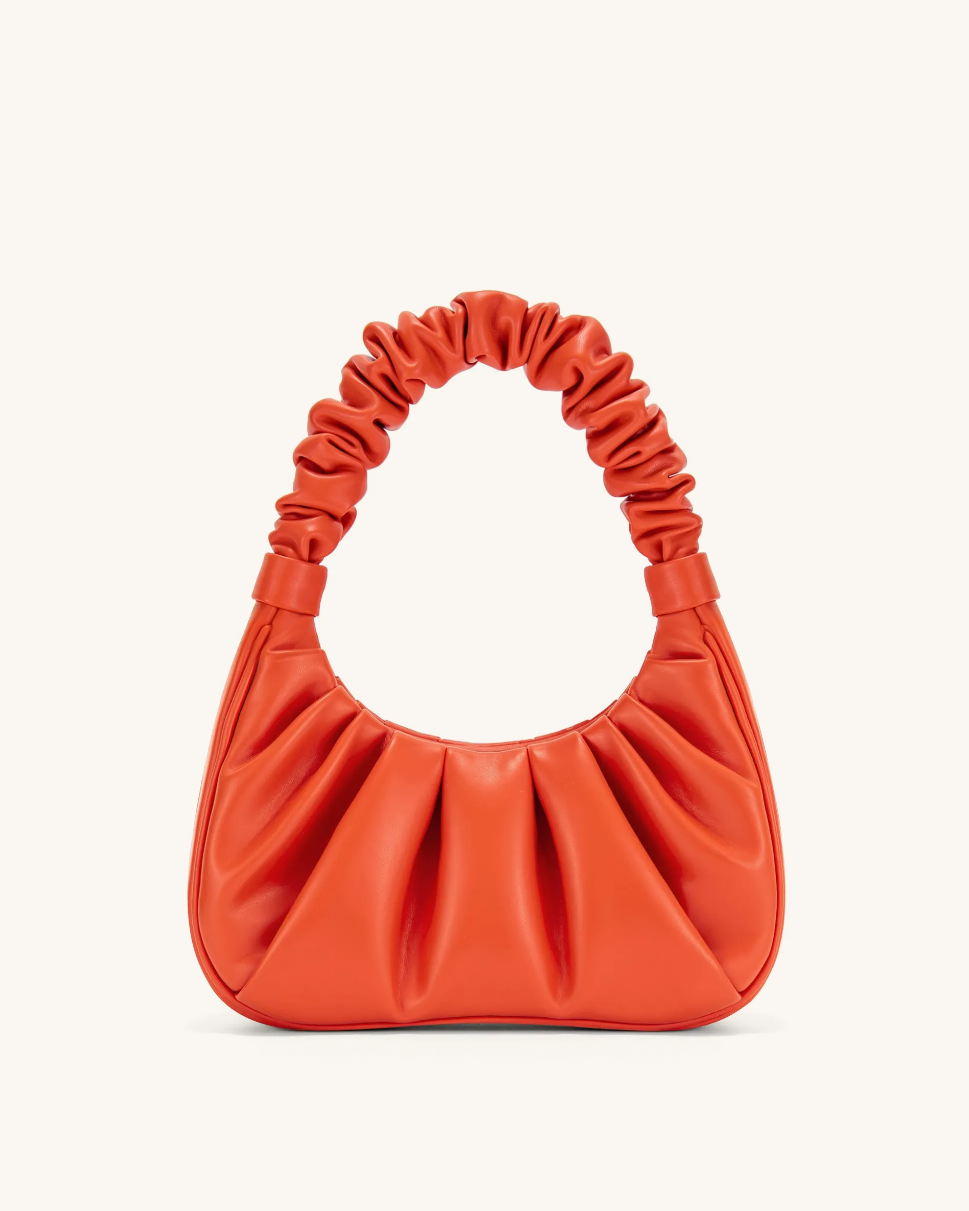 Gabbi Ruched Hobo Handbag - Scarlet