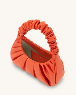 Gabbi Ruched Hobo Handbag - Scarlet