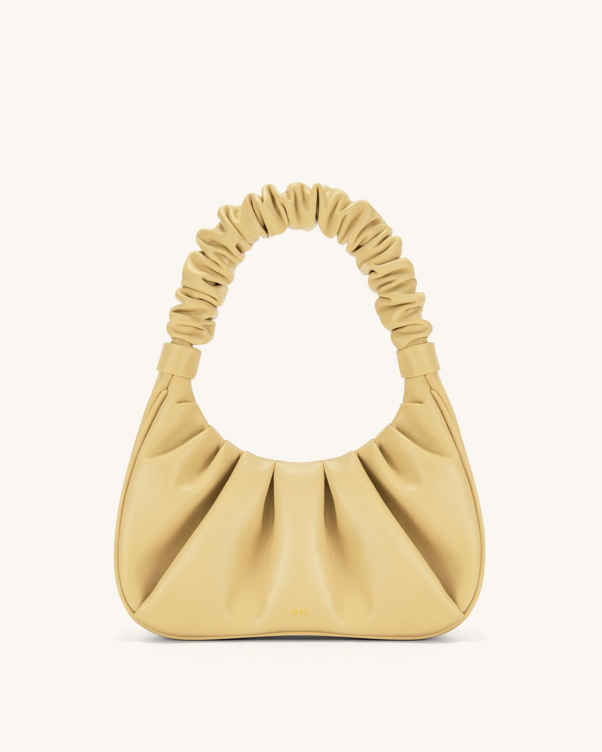 Gabbi Ruched Hobo Handbag - Butter