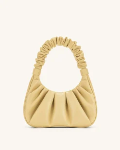 Gabbi Ruched Hobo Handbag - Butter