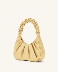 Gabbi Ruched Hobo Handbag - Butter