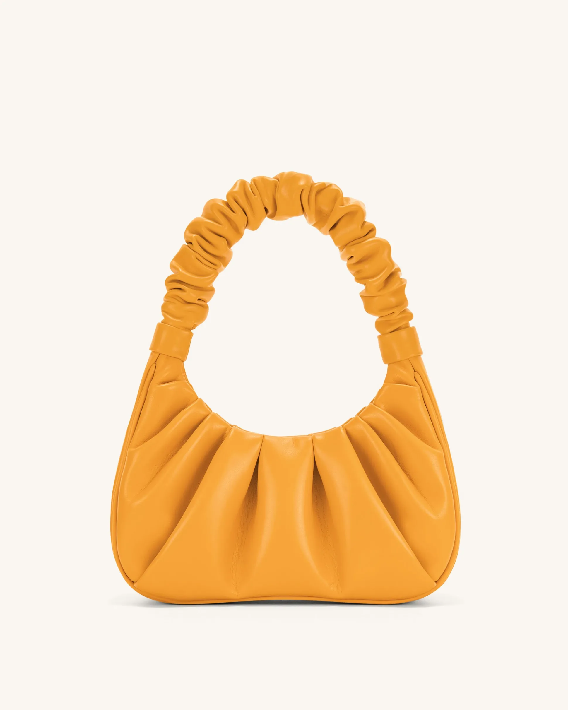 Gabbi Ruched Hobo Handbag - Candied Orange
