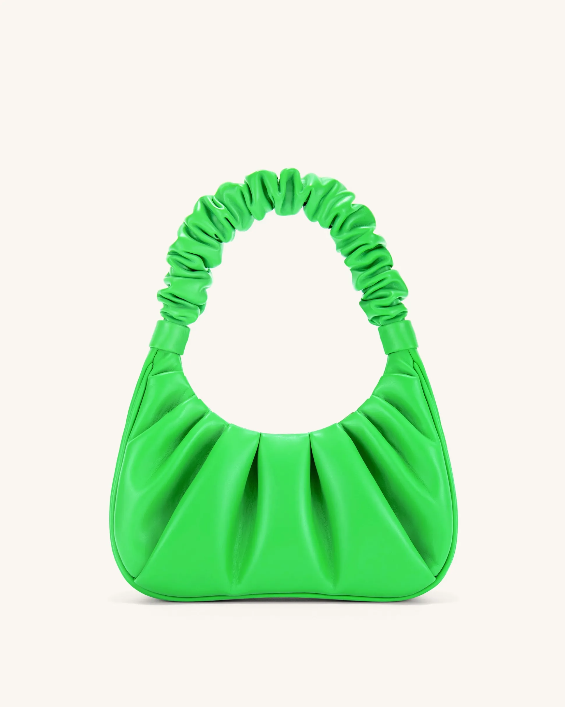 Gabbi Ruched Hobo Handbag - Neon Green
