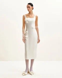 Garden Grace Sheath Dress - White