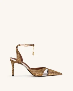 Haidi Artificial Crystal Pumps - Brown